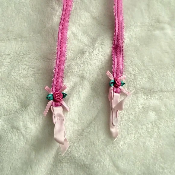 NWT For Love and Lemons Pink Lace Garter Belt